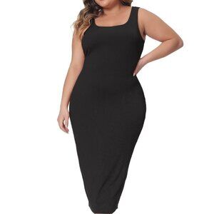 Agnes Orinda Tank Dress 4X, Black
